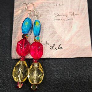 Handcrafted Boho Fancy Glass Teardrop Earrings